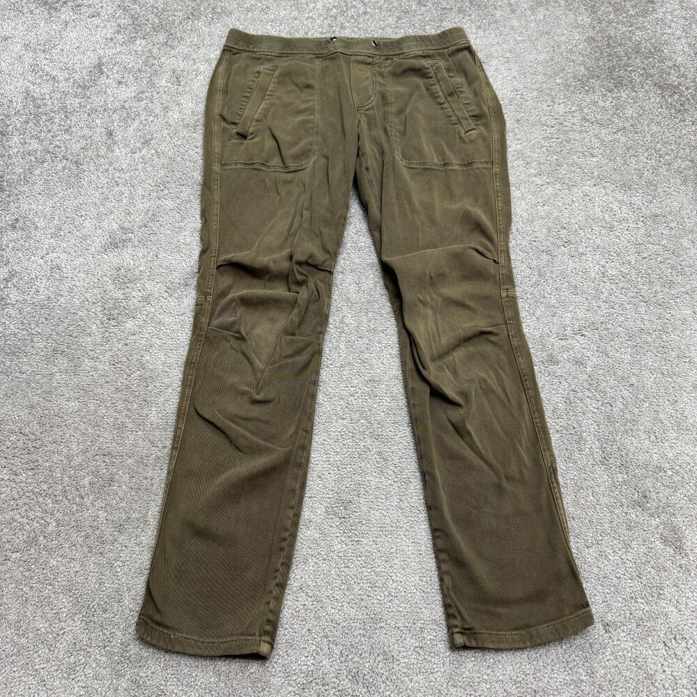 James Perse Soft Drape Utility Trousers Womens 2 Medium Olive Green Stretch Fit